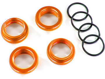 Traxxas Spring retainer (adjuster), orange-anodized aluminum, GT-Maxx shocks (4) / TRA8968A