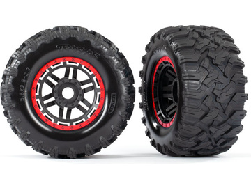 Traxxas kolo 2.8", pneu Maxx All-Terrain, disk černo-červený (2) / TRA8972R