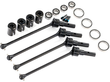 Traxxas Driveshafts, steel constant-velocity (assembled), front or rear (4) (for WideMaxx) / TRA8996X