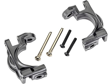 Traxxas Caster blocks (c-hubs), extreme heavy duty, gray (left & right) (for use with #9080) / TRA9032-GRAY