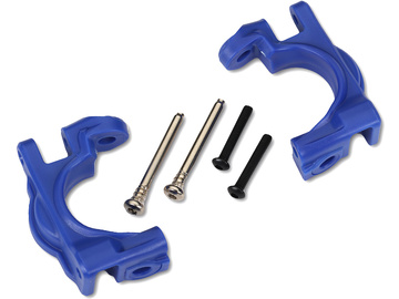 Traxxas Caster blocks, extreme heavy duty, blue (left & right) (for use with #9080 upgrade kit) / TRA9032X