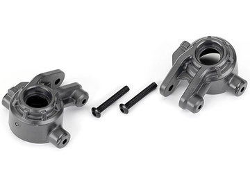 Traxxas Steering blocks, extreme heavy duty, gray (left & right) (for use with #9080) / TRA9037-GRAY