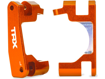 Traxxas těhlice přední hliníková oranžová (pár) (pro #9080) / TRA9063-ORNG