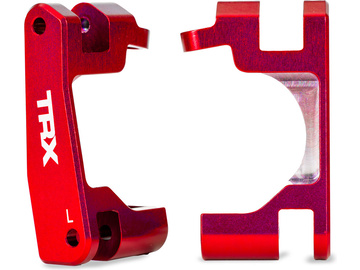 Traxxas těhlice přední hliníková červená (pár) (pro #9080) / TRA9063-RED