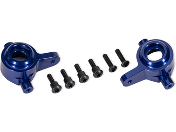 Traxxas závěs těhlice hliníkový modrý (pár) (pro #9080) / TRA9064-BLUE