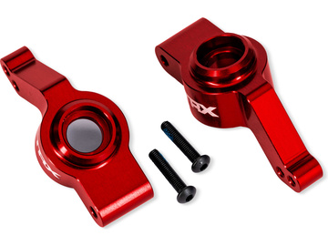 Traxxas těhlice zadní hliníková červená (pár) (pro #9080) / TRA9065-RED