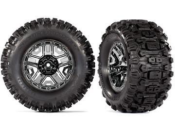 Traxxas kolo 2.8", disk černý chrom, pneu Sledgehammer (2) Traxxas kolo 2.8", disk černý chrom, pneu Sledgehammer (2) / TRA9072