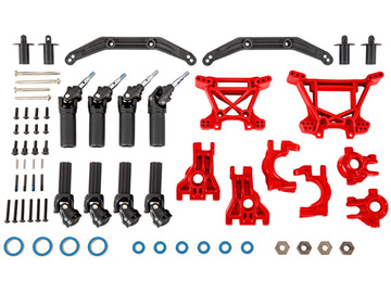 Traxxas Outer Driveline & Suspension Upgrade Kit, extreme heavy duty, red / TRA9080R