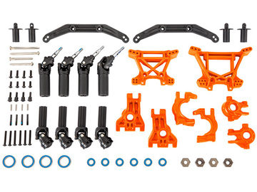 Traxxas Outer Driveline & Suspension Upgrade Kit, extreme heavy duty, orange / TRA9080T