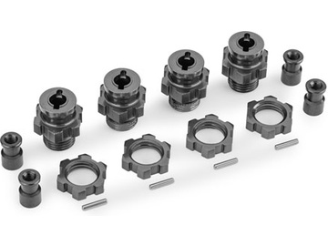 Traxxas náboj kola krátký hliníkový šedý (pro #9080) / TRA9086-GRAY