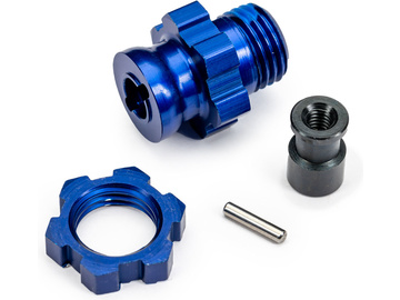 Traxxas náboj kola krátký 17mm s drážkami modrý / TRA9087-BLUE