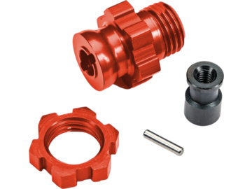 Traxxas náboj kola krátký 17mm s drážkami červený / TRA9087-RED