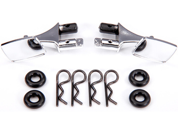 Traxxas Mirrors, side, chrome (left & right) (fits #9111 body) / TRA9118