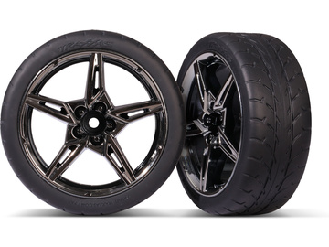 Traxxas kolo 1.9", černě chromovaný disk, pneu Response (2) (přední) / TRA9370