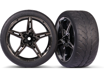 Traxxas kolo 1.9", černě chromovaný disk, pneu Response (2) (zadní) / TRA9371