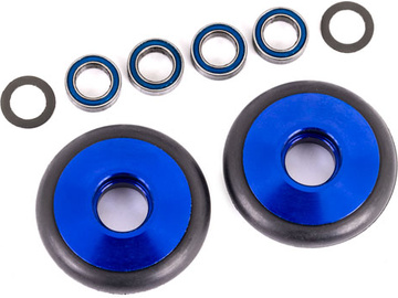 Traxxas Wheels, wheelie bar, 6061-T6 aluminum (blue-anodized) (2) / TRA9461X