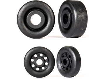 Traxxas Wheels, wheelie bar, black (26mm (2), 18mm (2)) / TRA9461