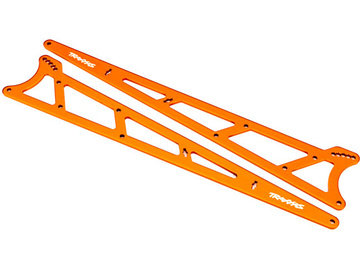 Traxxas Side plates, wheelie bar, orange (aluminum) (2) / TRA9462A