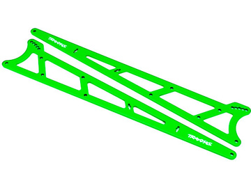 Traxxas Side plates, wheelie bar, green (aluminum) (2) / TRA9462G