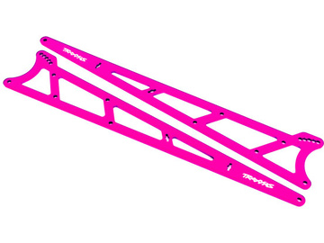Traxxas Side plates, wheelie bar, pink (aluminum) (2) / TRA9462P
