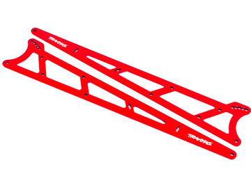 Traxxas Side plates, wheelie bar, red (aluminum) (2) / TRA9462R