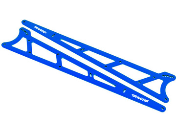 Traxxas Side plates, wheelie bar, blue (aluminum) (2) / TRA9462X