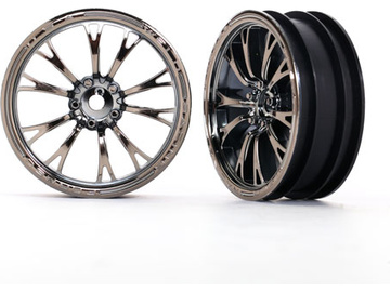 Traxxas disk Weld chromovaný černý (přední) (2) Traxxas disk Weld chromovaný černý (přední) (2) / TRA9472X