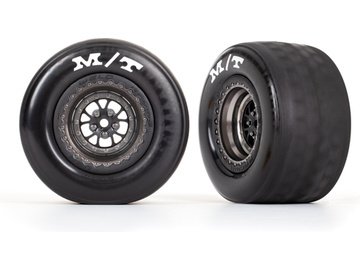 Traxxas kolo, disk Weld polomatný chromově černý (zadní) (2) / TRA9475A