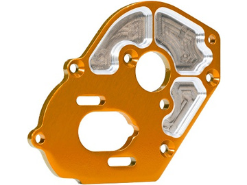 Traxxas Plate, motor, machined 6061-T6 aluminum (orange-anodized) (4mm thick) / TRA9490-ORNG