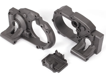 Traxxas Gearbox halves, left & right/ differential cover (charcoal gray) Traxxas Gearbox halves, left & right/ differential cover (charcoal gray) / TRA9493