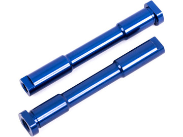 Traxxas Bellcrank posts, steering (aluminum, blue-anodized) / TRA9525