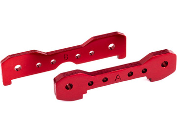 Traxxas Tie bars, front, 6061-T6 aluminum (red-anodized) / TRA9527R
