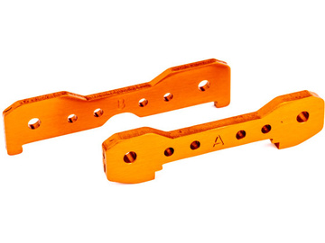 Traxxas Tie bars, front, 6061-T6 aluminum (orange-anodized) / TRA9527T