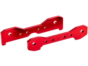Traxxas Tie bars, rear, 6061-T6 aluminum (red-anodized) / TRA9528R
