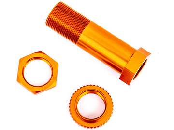 Traxxas Servo saver post/ adjuster nut/ locknut (orange-anodized, 6061-T6 aluminum) / TRA9545T