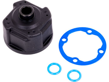 Traxxas Carrier, differential/ differential bushing (metal)/ o-rings (2)/ ring gear gasket / TRA9581