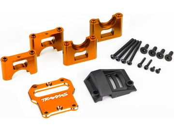 Traxxas Mount, center differential carrier, aluminum (orange-anodized) / TRA9584T