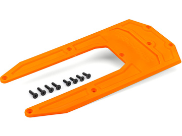 Traxxas Skidplate, chassis, orange (fits Sledge) / TRA9623T