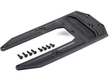Traxxas Skidplate, chassis, black (fits Sledge) / TRA9623