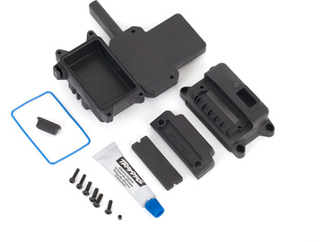 Traxxas Box, receiver (sealed) w/ ESC mount/ receiver cover/ access plug/ foam pads/ silicone grease / TRA9624