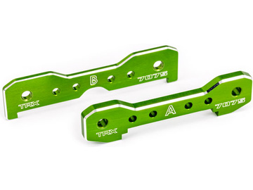 Traxxas Tie bars, front, aluminum (green-anodized) (fits Sledge) / TRA9629G