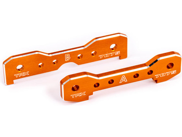 Traxxas Tie bars, front, aluminum (orange-anodized) (fits Sledge) / TRA9629T