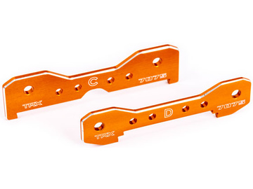 Traxxas Tie bars, rear, aluminum (orange-anodized) (fits Sledge) / TRA9630T