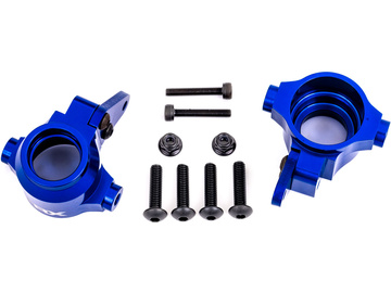 Traxxas Steering blocks, 6061-T6 aluminum (blue-anodized), left & right / TRA9635X
