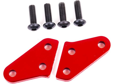Traxxas Steering block arms (aluminum, red-anodized) (2) (fits #9537 and #9637) / TRA9636R