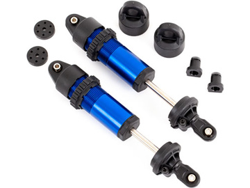 Traxxas tlumič krátký GT-Maxx hliníkový modře eloxovaný (2) Traxxas tlumič krátký GT-Maxx hliníkový modře eloxovaný (2) / TRA9660
