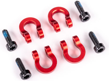 Traxxas D-očka nárazníku hliníkové červeně eloxované (4) / TRA9734R