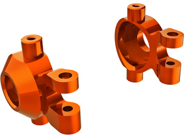 Traxxas těhlice hliníková oranžově eloxovaná (levá a pravá) / TRA9737-ORNG