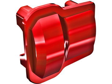Traxxas kryt rozvodovky hliníkový červeně eloxovaný (2) / TRA9787-RED