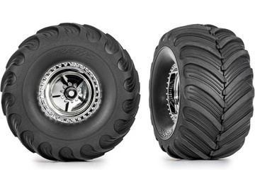 Traxxas kolo 1.3", kola chrom, pneu Terra Groove (2) / TRA9867